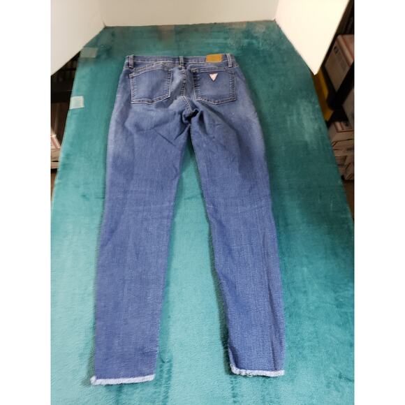 Guess Jeans Size 27 Womens Blue Stretch Pants Denim Ladies Mid Rise Ankle - Picture 11 of 13